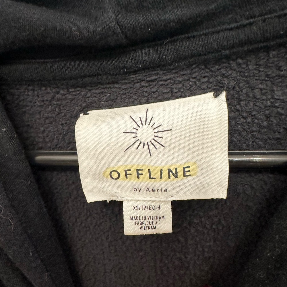 Aerie Black Fleece-Lined Hoodie - Picture 4 of 4